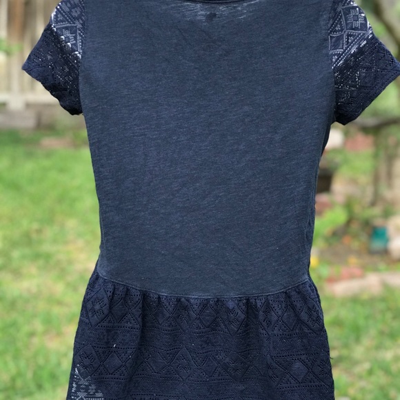 Abercrombie Kids Navy Blue Top Sz 13/14 - Picture 5 of 6